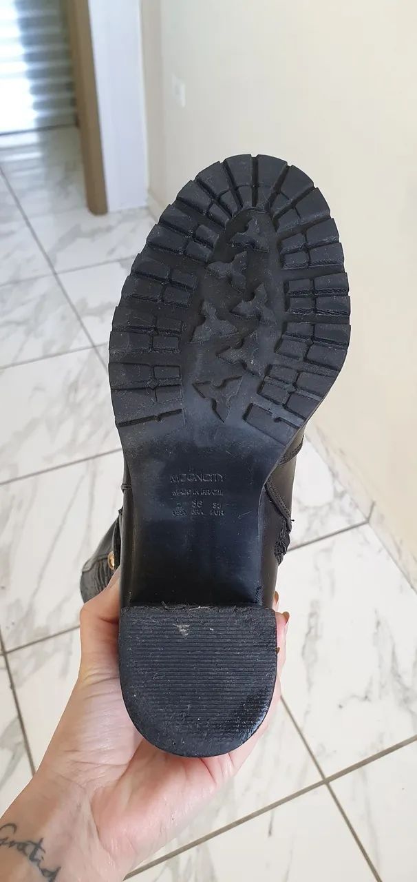 bota preta cano longo - Foto 4