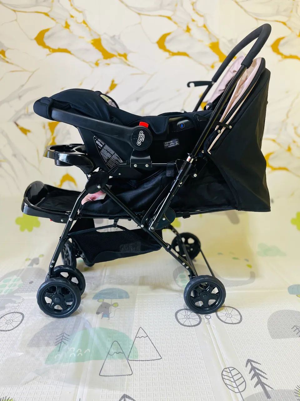Carrinho de bebê, bebê conforto e adaptadores COSCO Waves, promoção  - Foto 2