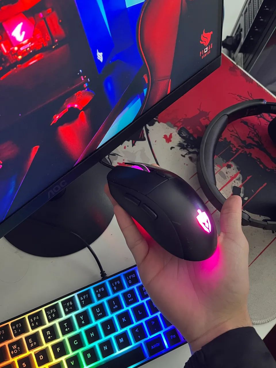 TECLADO 60% E MOUSE GAMER  - Foto 4