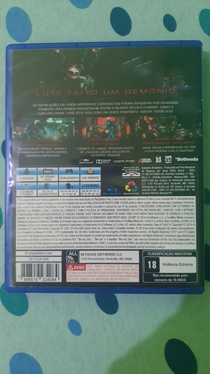 Jogo de Ps4 - Doom - Foto 3
