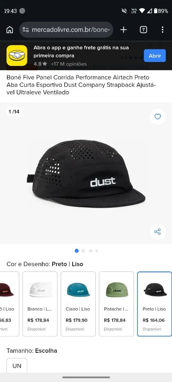 BONÉ DUST ORIGINAL NUNCA USADO - Foto 3