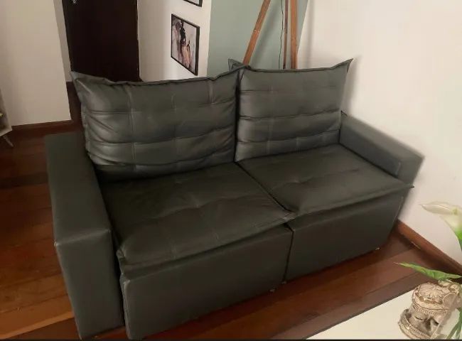 Sofá em Corino - Retrátil e Reclinável - Foto 2