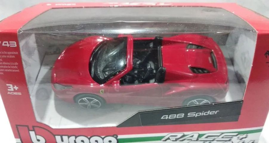 Miniatura ferrari 488 spider bburago 1:43 - Foto 3