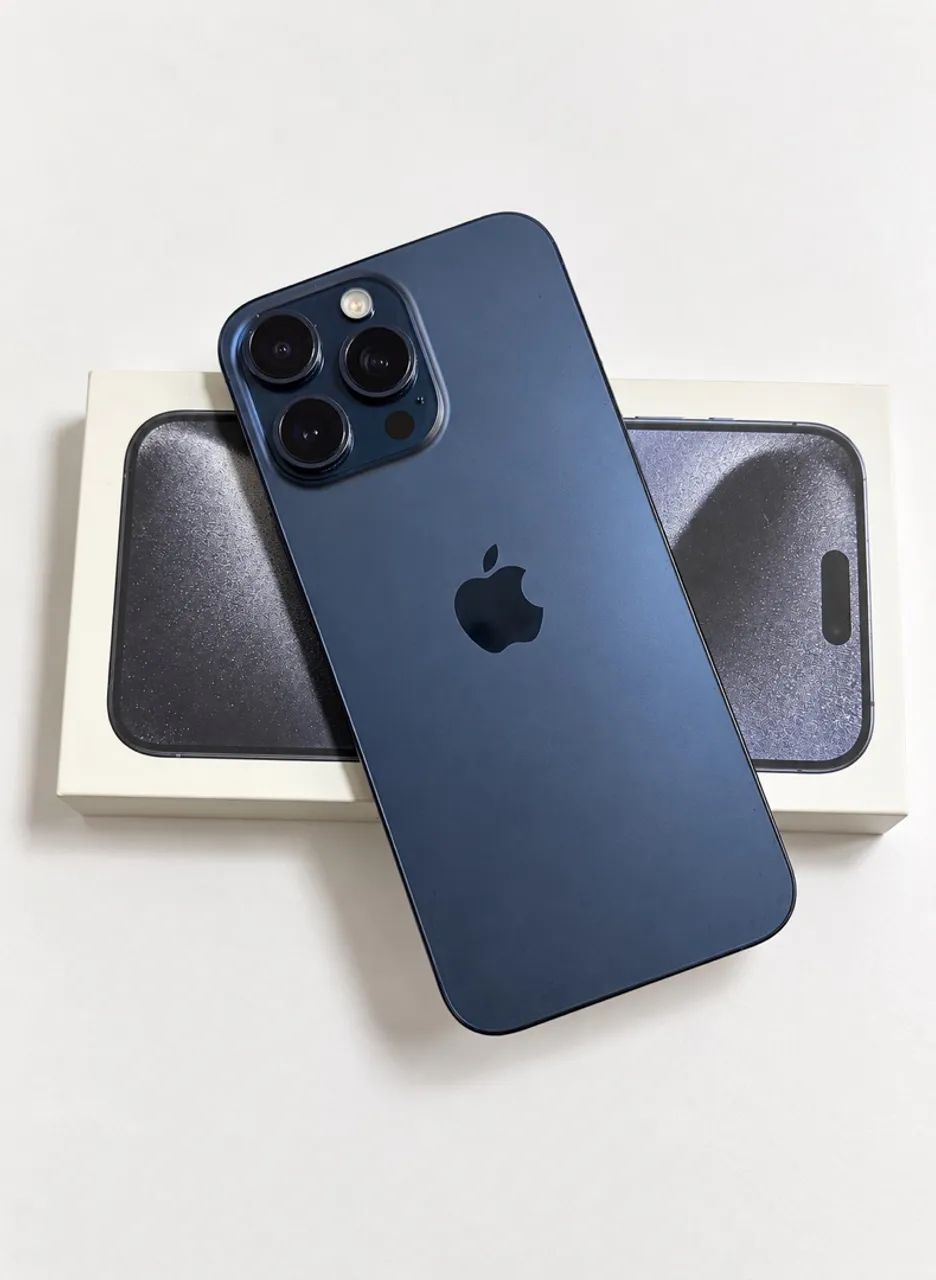 iPhone 15 Pro Max 256 GB - Azul Titânio. - Foto 3