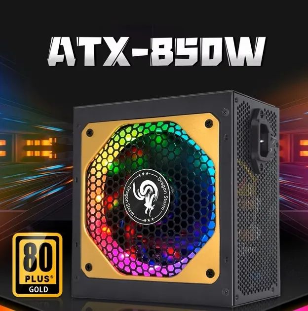 FONTE ATX 850W RGB PRETA