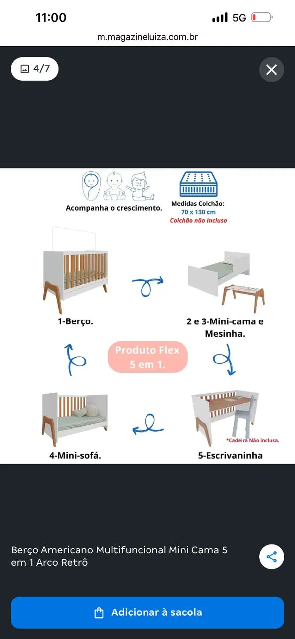 Berço 5 em 1  - Foto 3