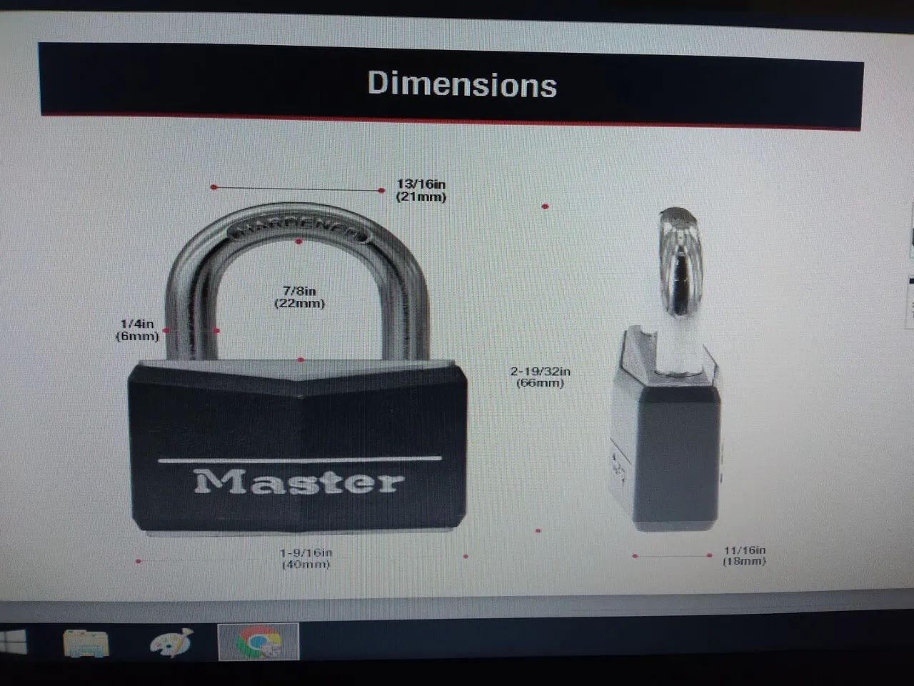 Cadeado Master Lock 141D 40mm coberto de vinil  - Foto 3