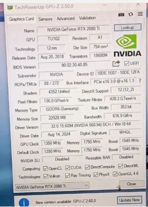 PLACA DE VÍDEO  RTX2080 TI 22GB. MODIFICADA..    - Foto 2