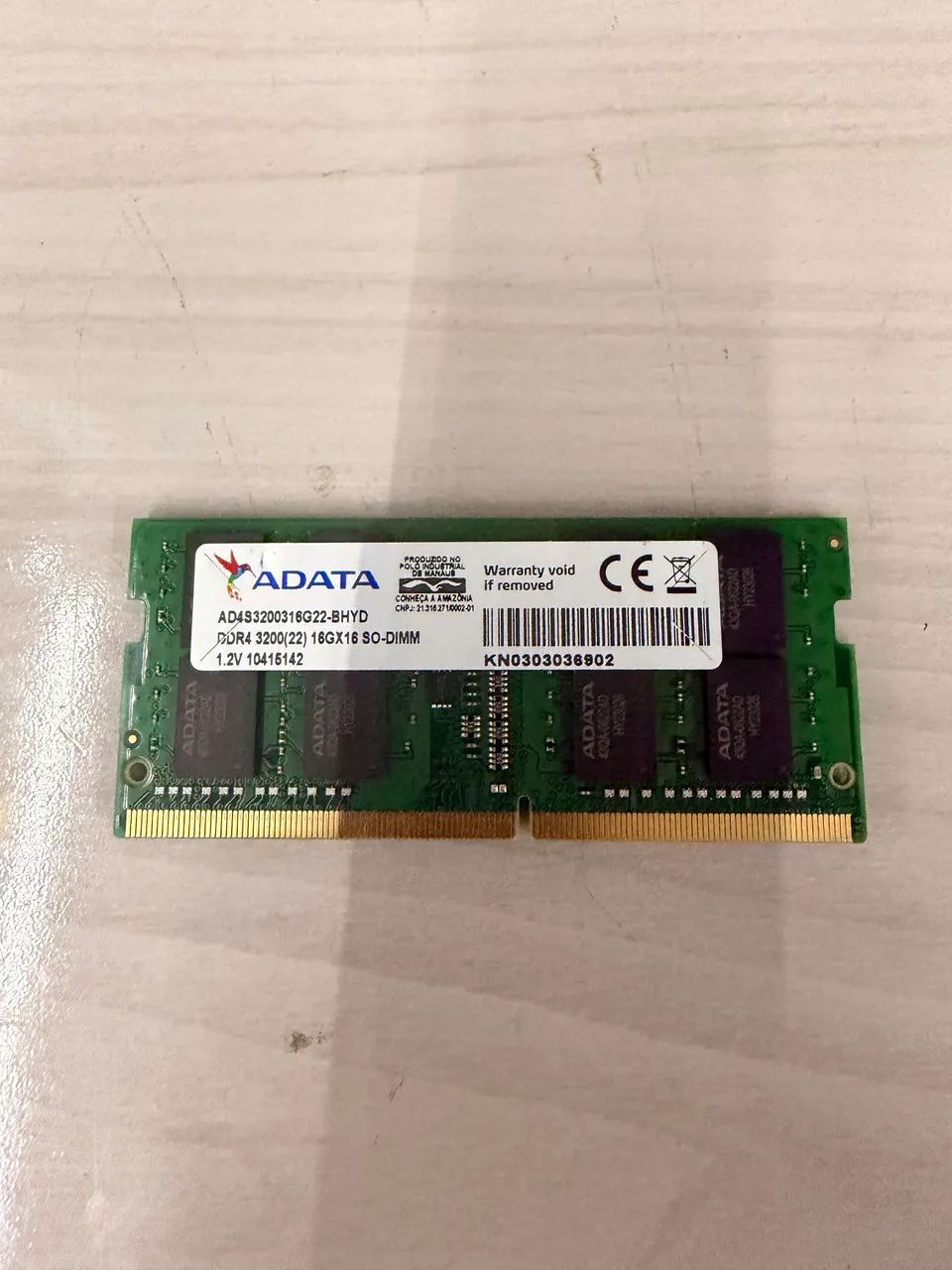Memória Adata DDR4 16GBs - 3200mhz 