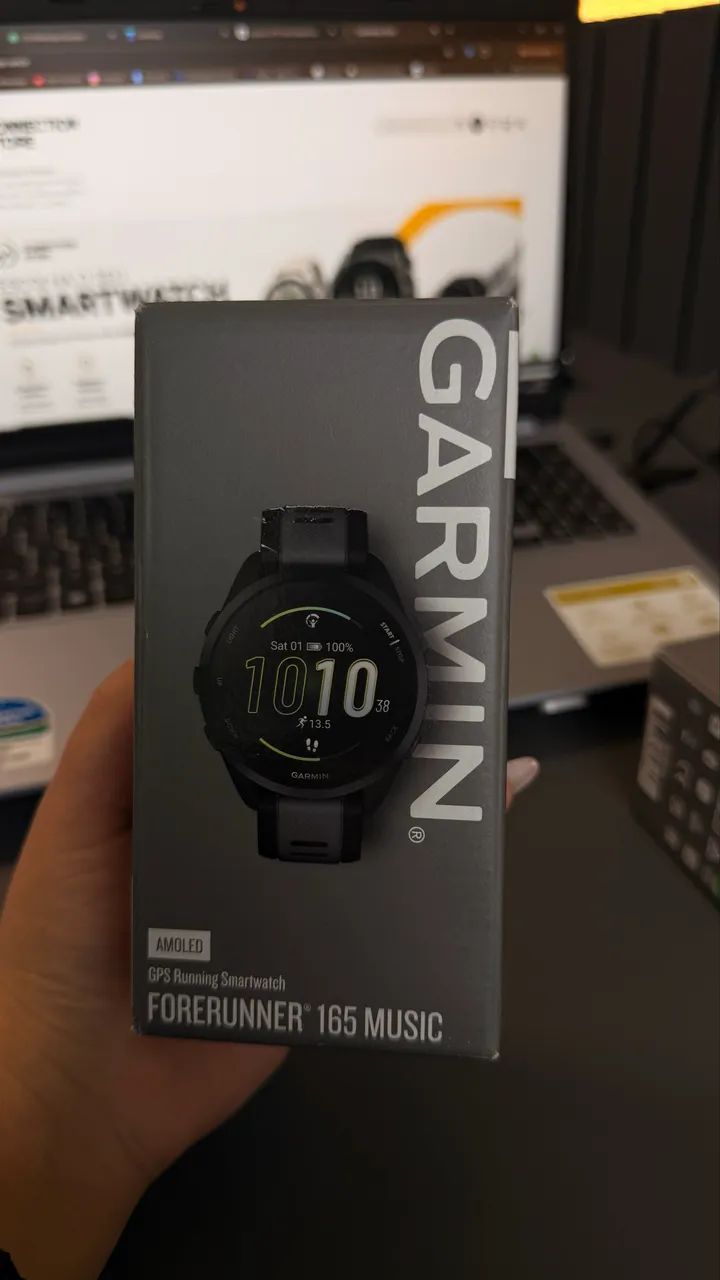Relógio Garmin Forerunner 165 Music Novo Garantia  - Foto 3