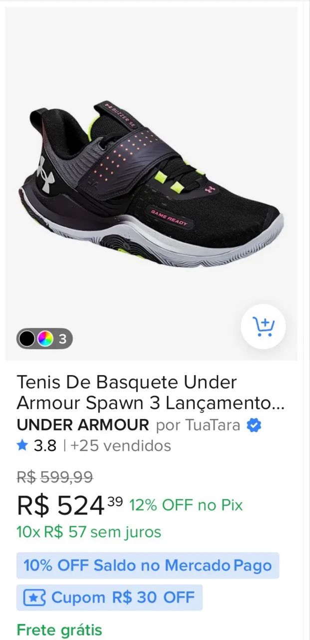 Tênis Under Armour Buzzer SE - Oportunidade  - Foto 3