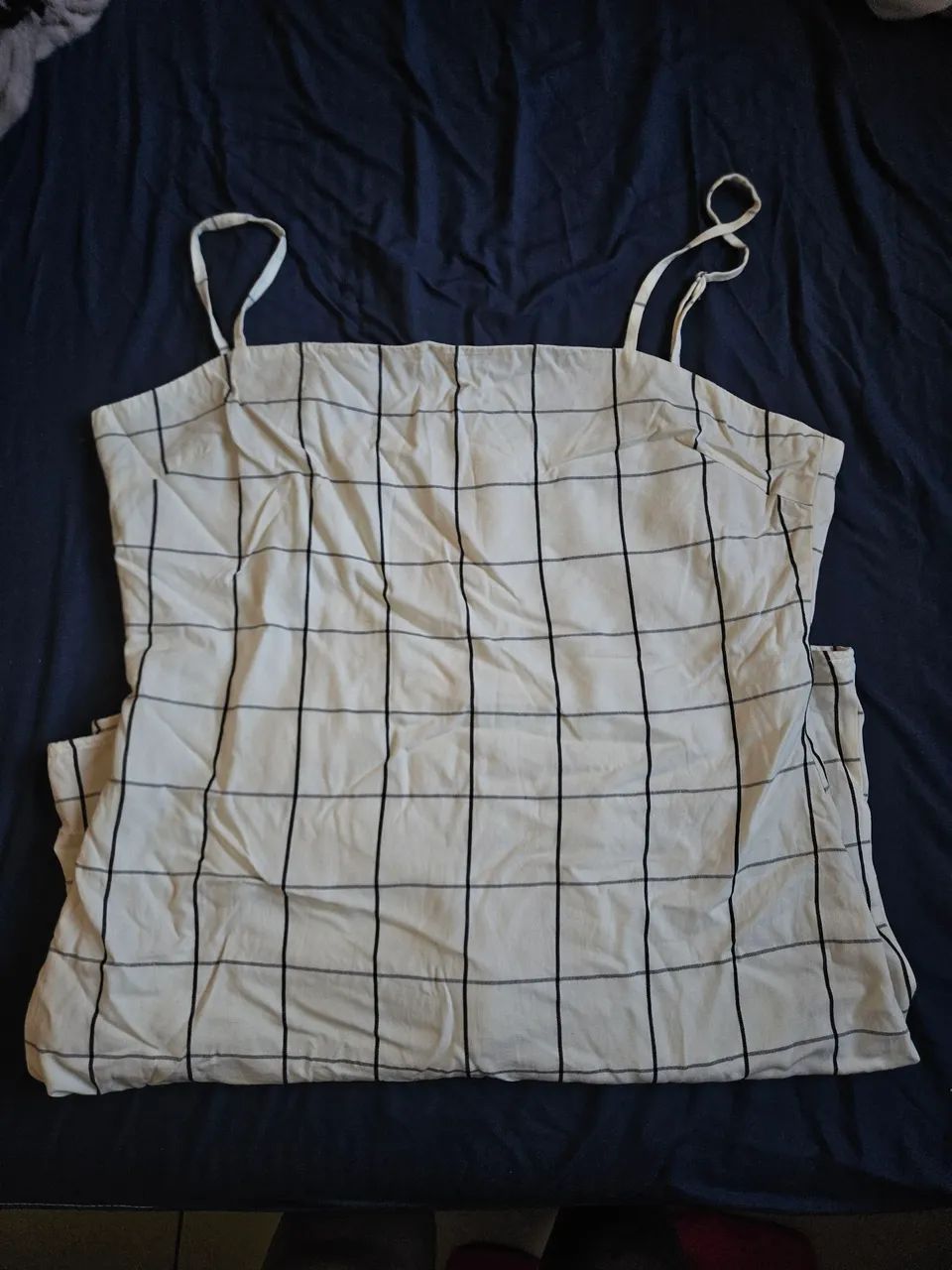 vestido branco xadrez - Foto 2