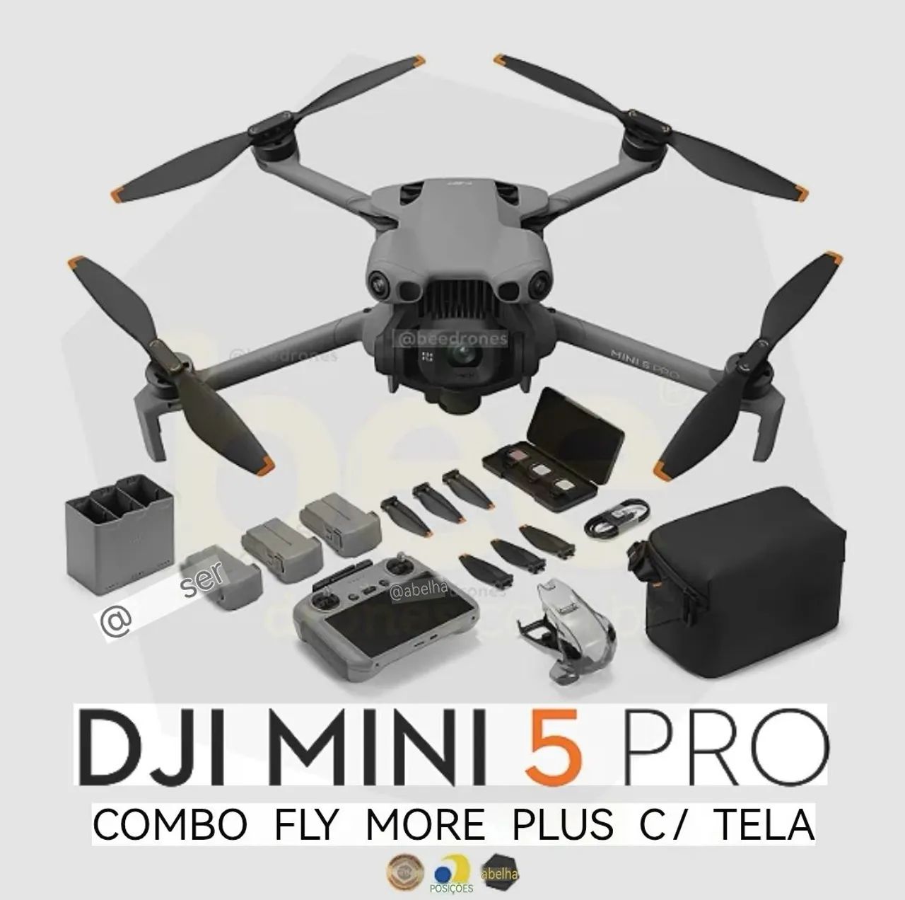 Drone dji mini 5 pro combo plus bateria 52 min novo - Foto 3