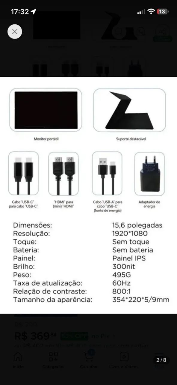 Monitor Portátil Gamer  - Foto 2