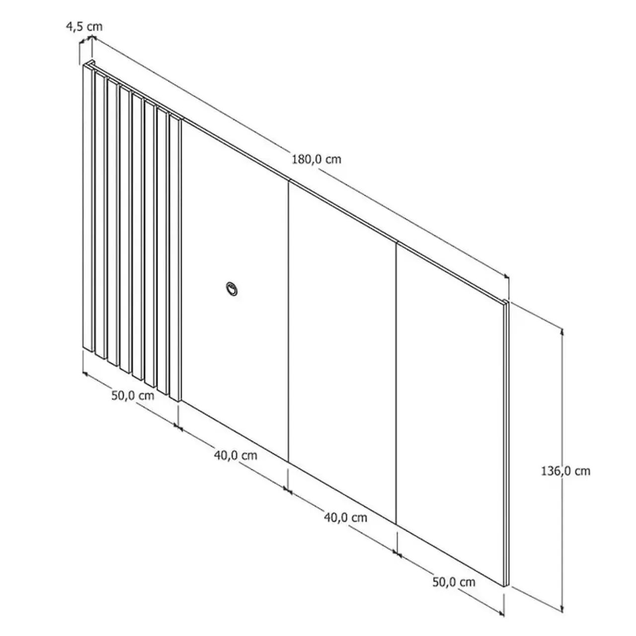 Painel Boto 180cm para Tv Até 70 Polegadas Ripado com Led  _ pronta entrega  - Foto 3