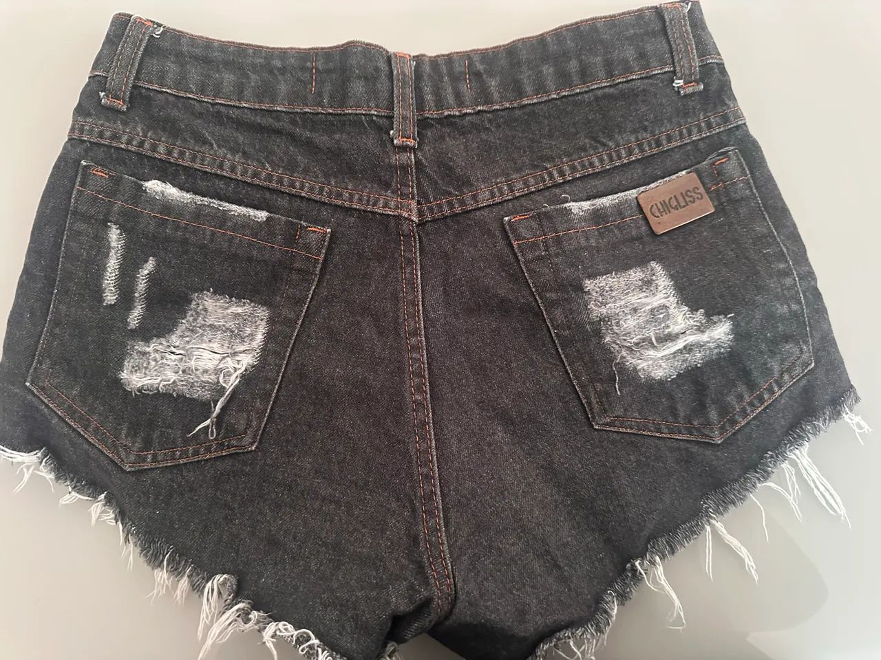 Short Jeans Preto Destroyed Feminino | Tam. 40 - Foto 2
