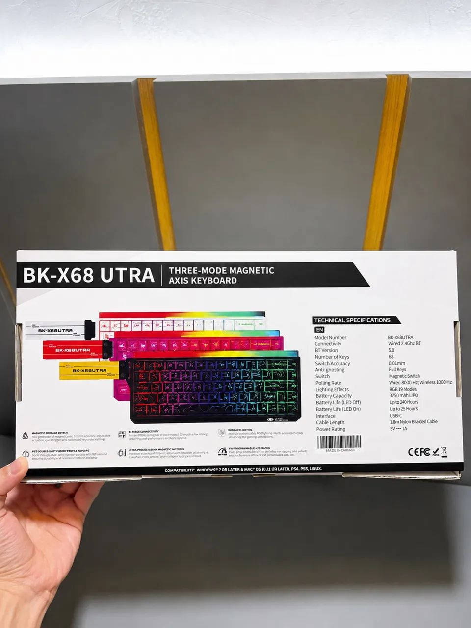 Teclado Gamer Fire Phoenix BK-X68 UTRA - magnético RGB - Foto 2