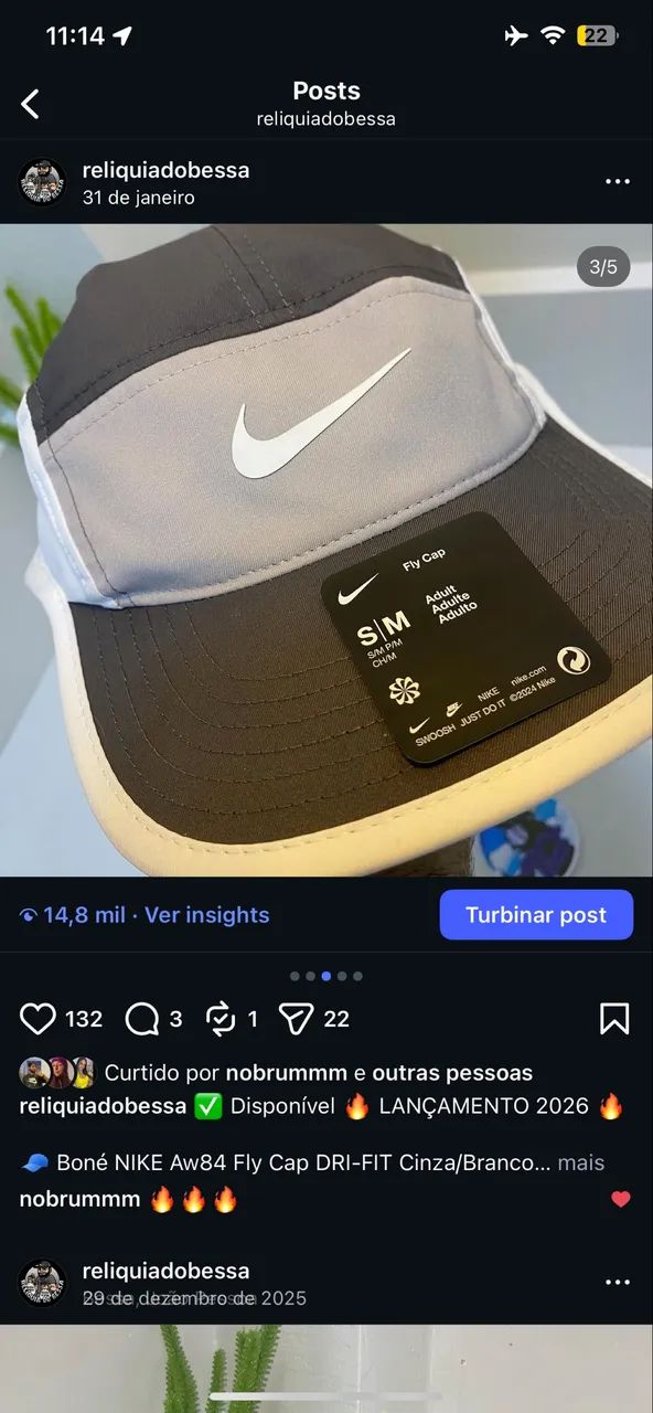 BONÉ NIKE AW84 FLY CAP DRI FIT ORIGINAL  - Foto 4