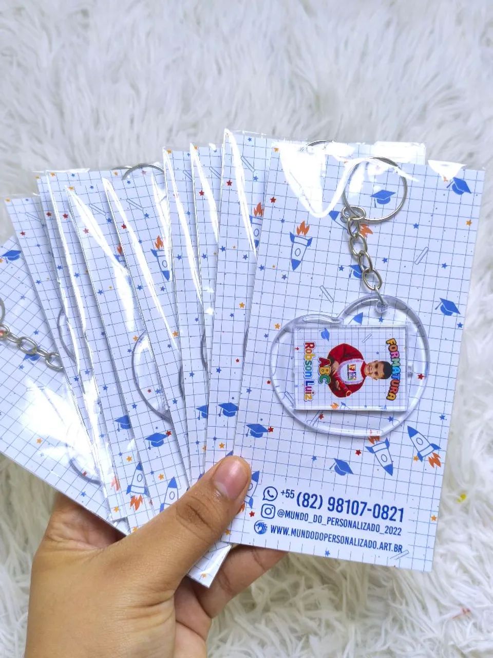 Chaveiro Personalizado em Acrílico - Tema ABC 