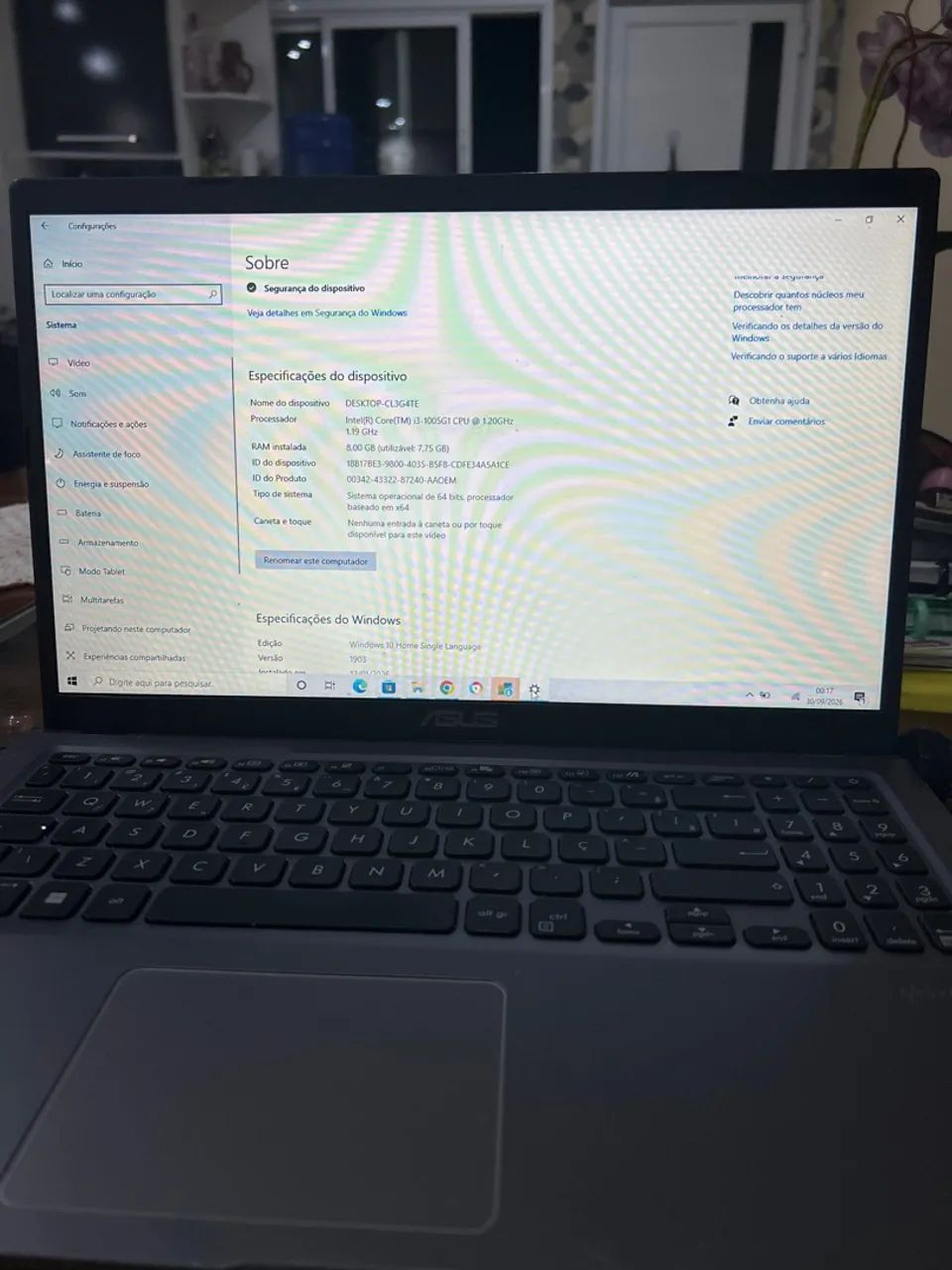 Notebook ASUS VivoBook X515J ? i3 | 8GB RAM | SSD 256GB