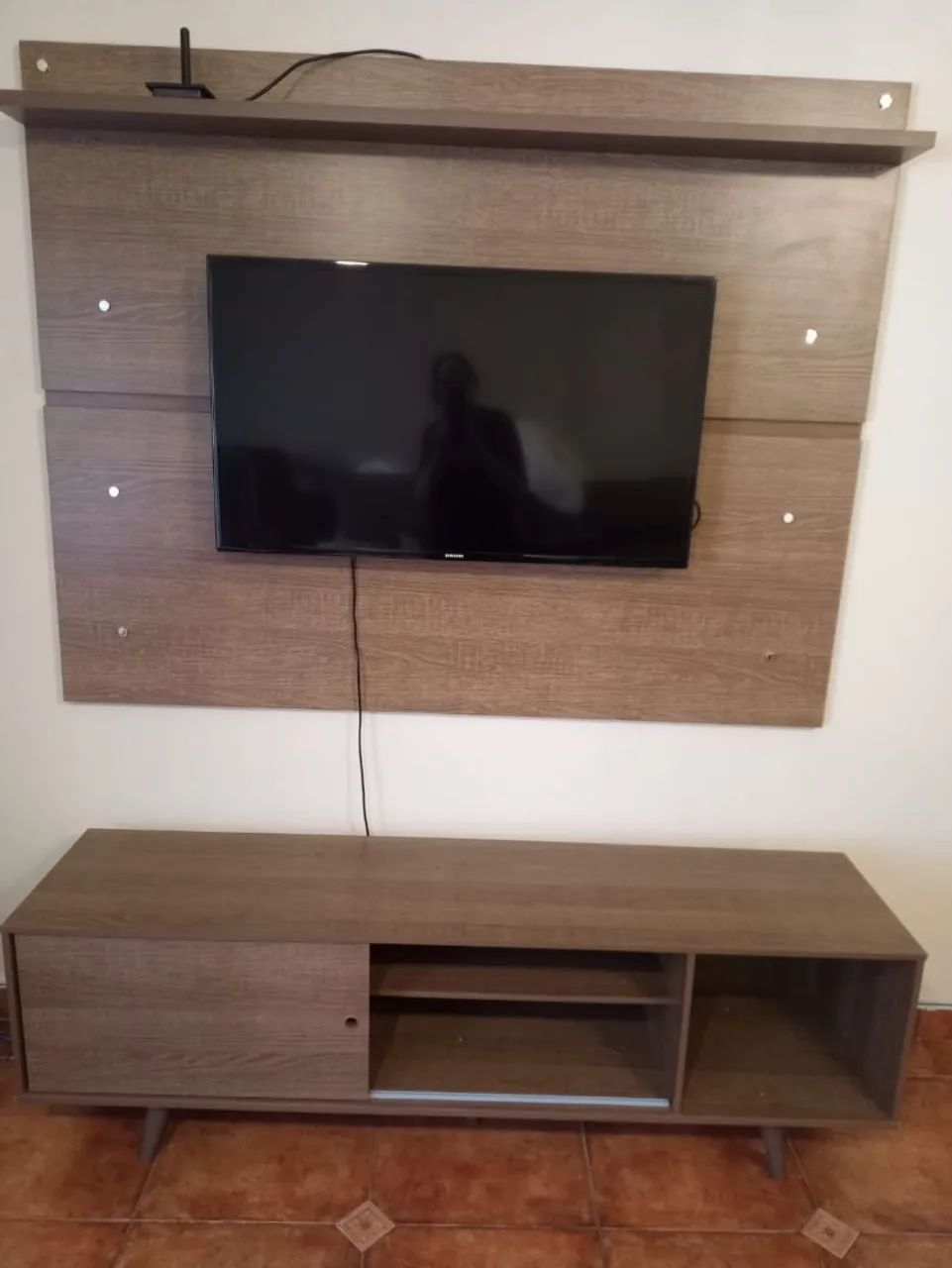 Rack e painel de tv
