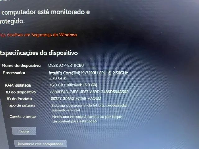 Vendo Notebook Dell i5-7ª GTH com SSD  - Foto 3