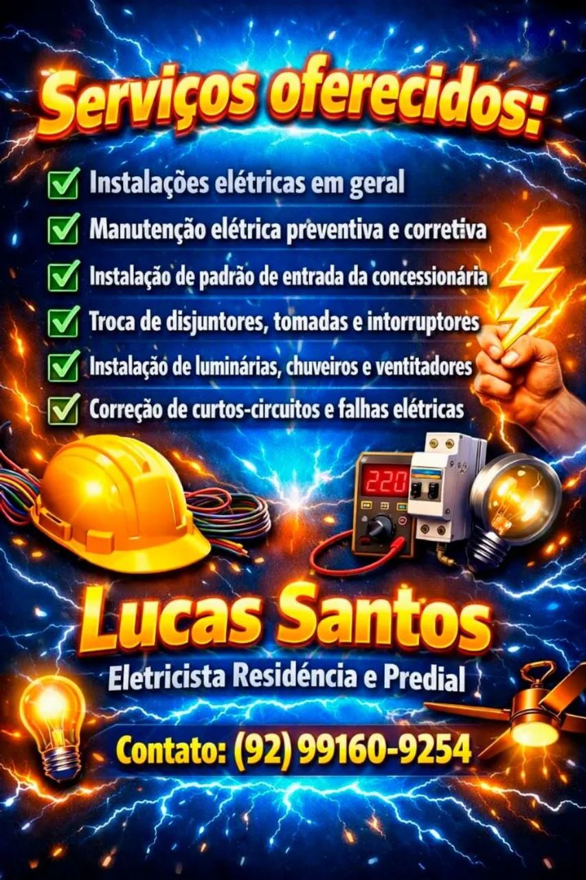 ELETRICISTA RESIDENCIAL E PREDIAL 24H