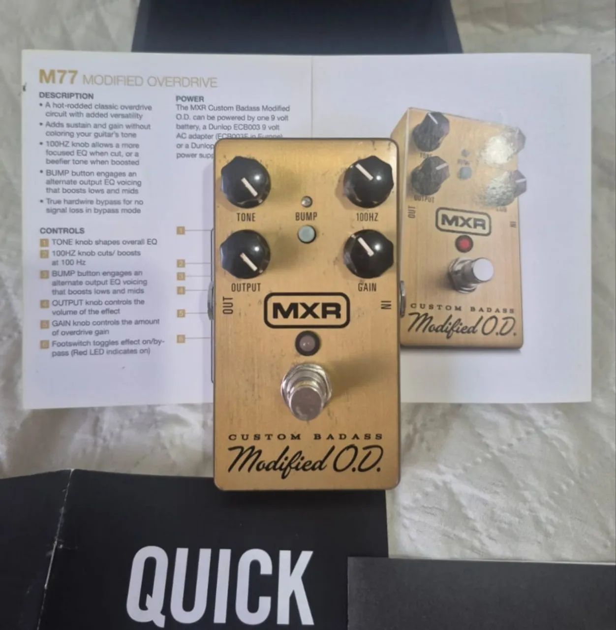 Pedal MXR Custom Modified OD Overdrive Made in USA com caixa e