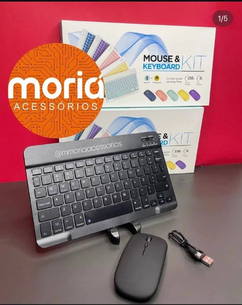 Kit Teclado e Mouse Bluetooth