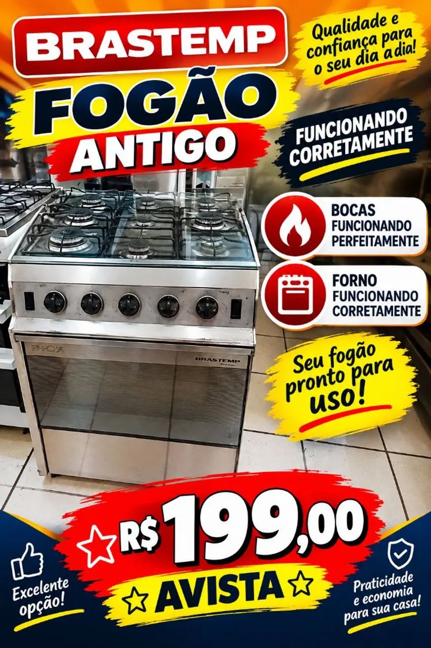 Fogão Brastemp antigo 