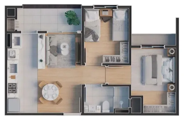 PLANTA 51m²