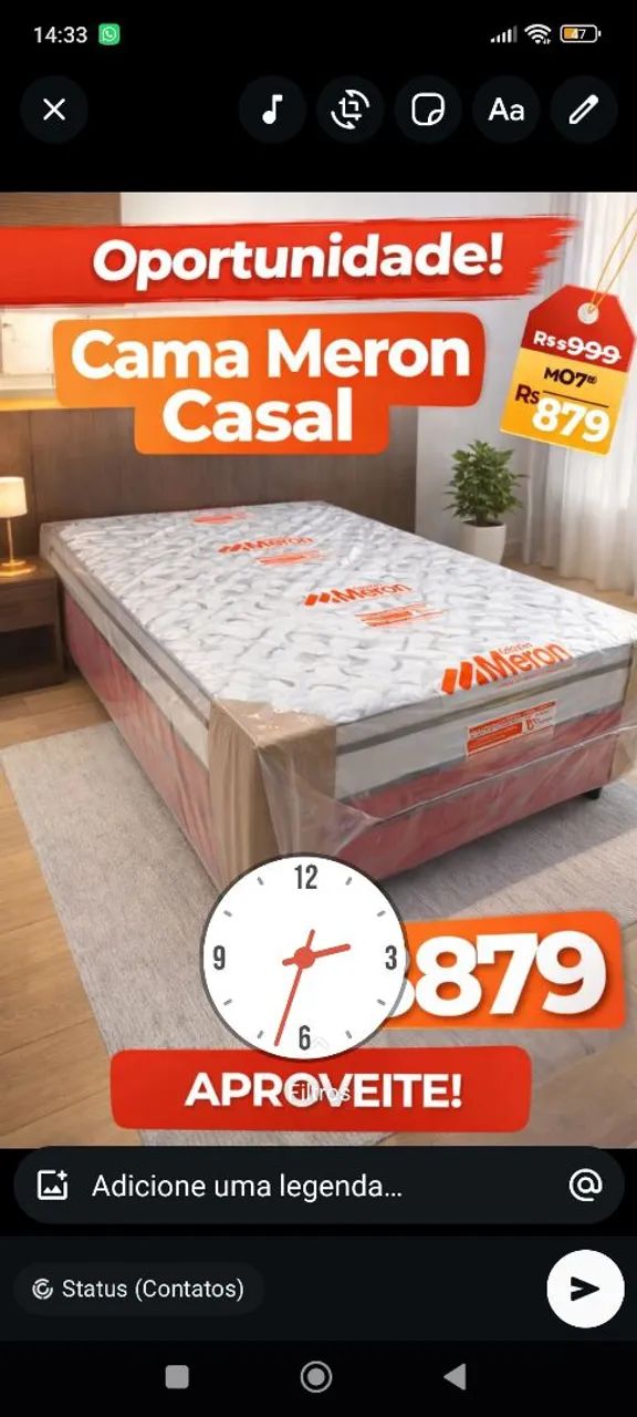 Cama box casal promoção 