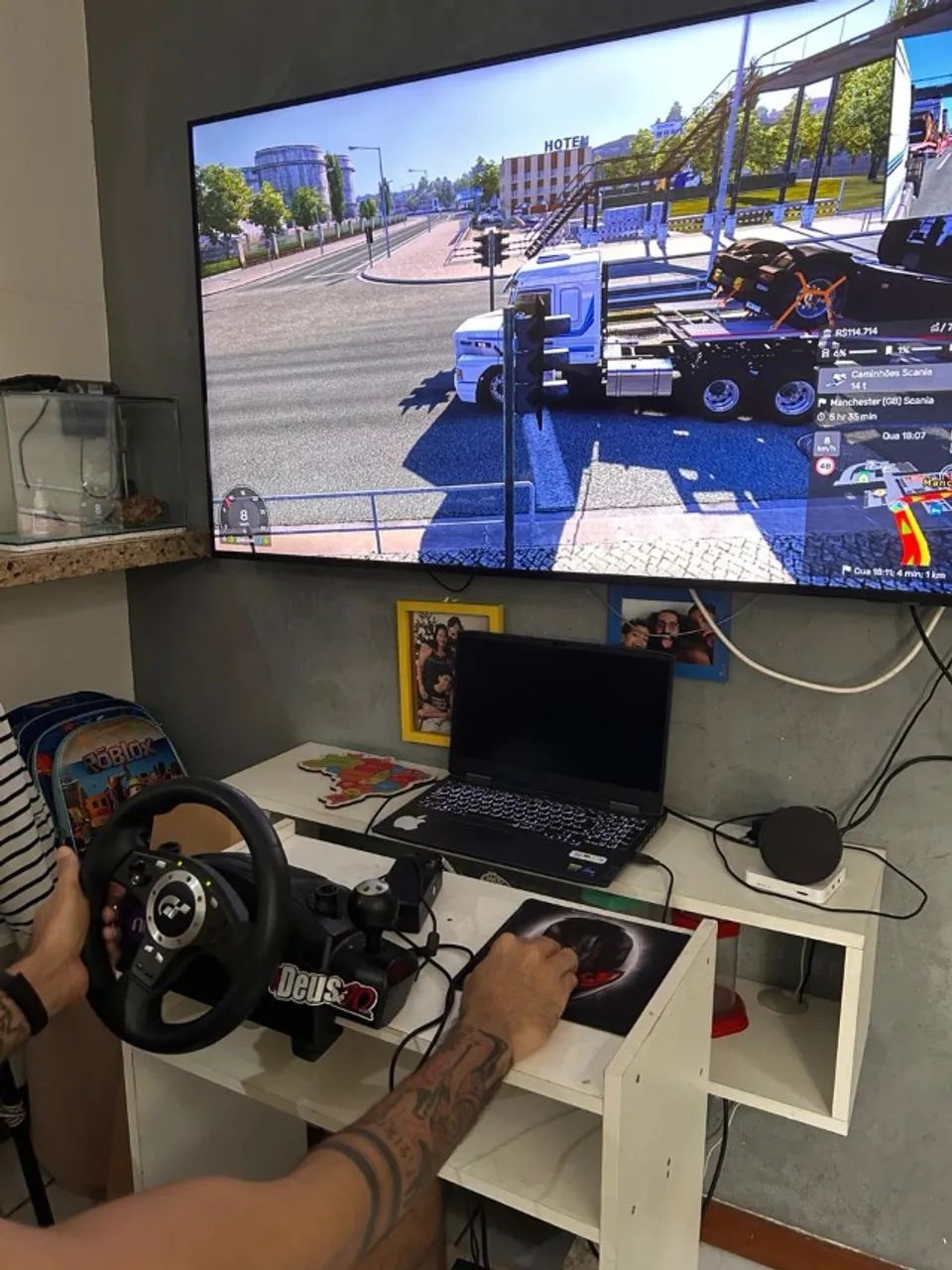 Volante Logitech Driving Force Pro Original - Force Feedback - Foto 3