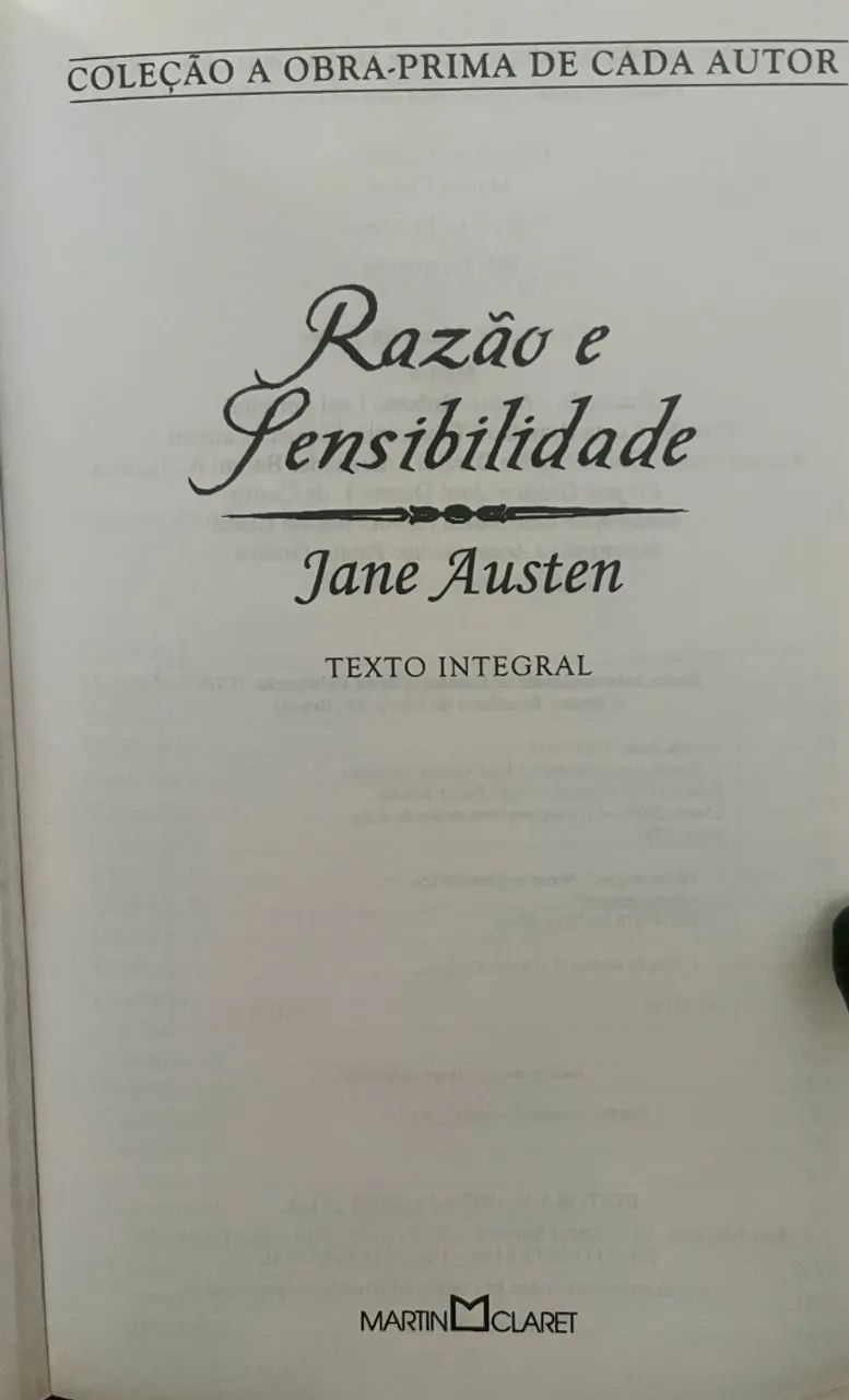 Razão e Sensibilidade (livro) - Foto 2