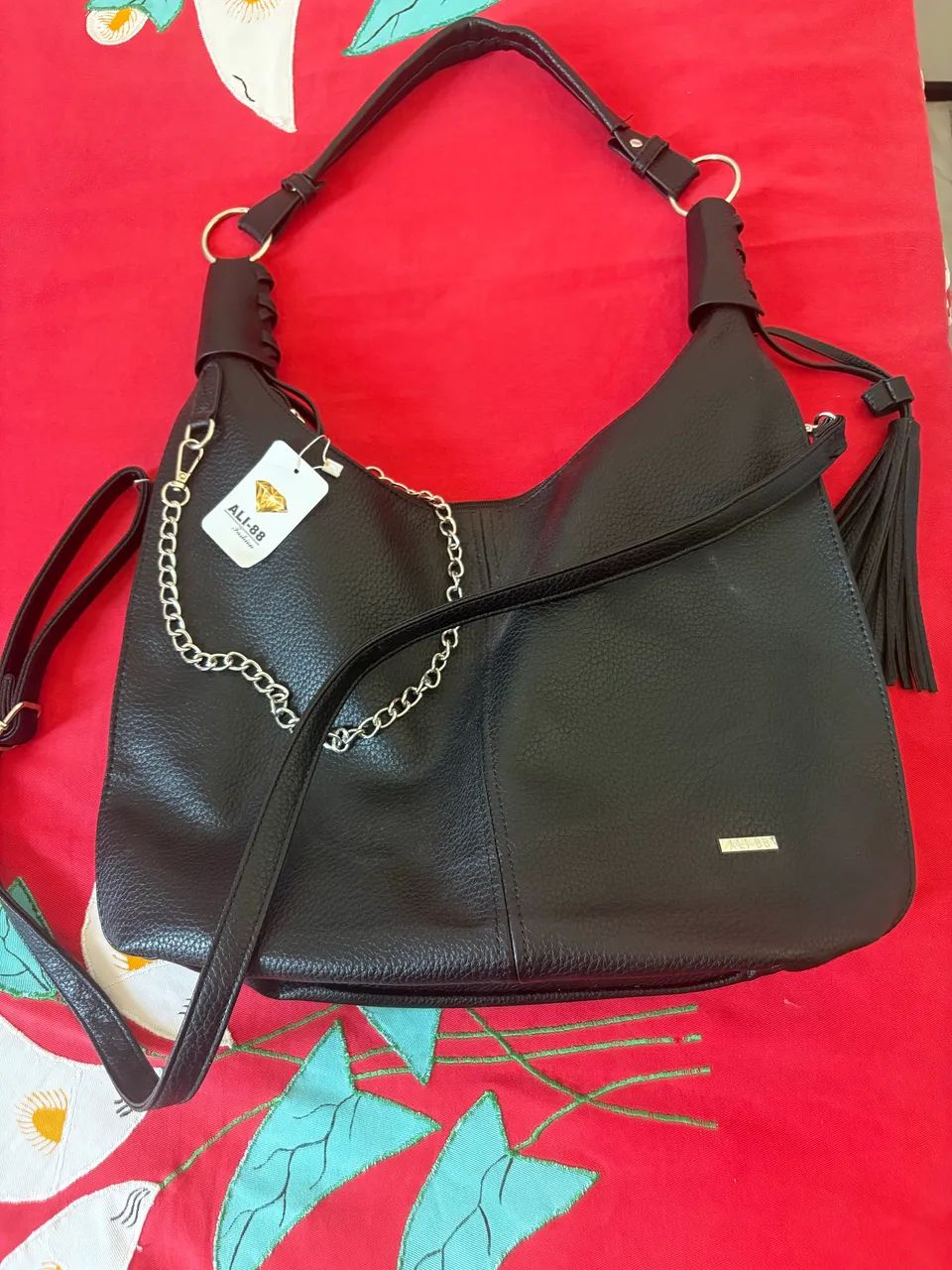 Bolsa preta couro  - Foto 2
