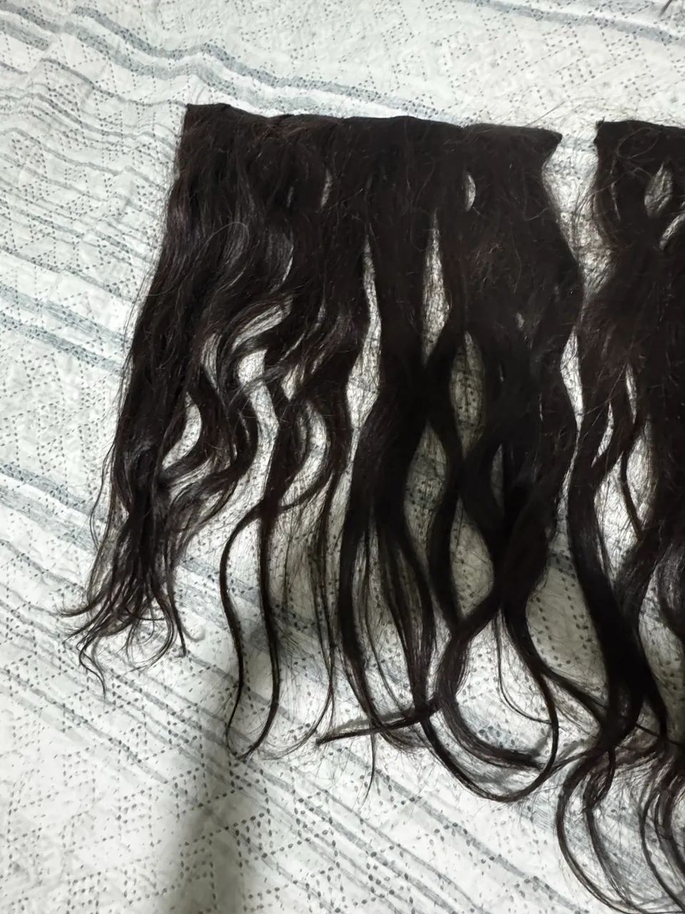 Aplique 60 cm - 200g - cabelo humano ondulado - Foto 5