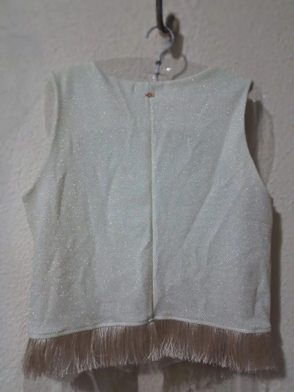 Semi croped com frajas e brilho veste 40/42 - Foto 2