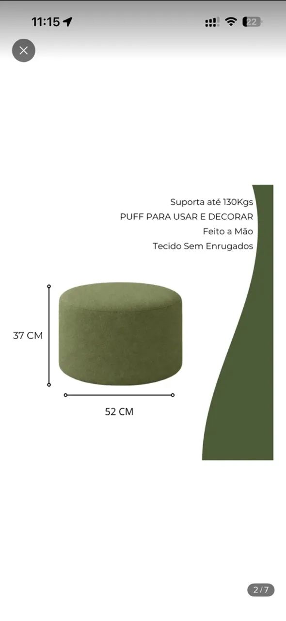 Puff bouclê  - Foto 2