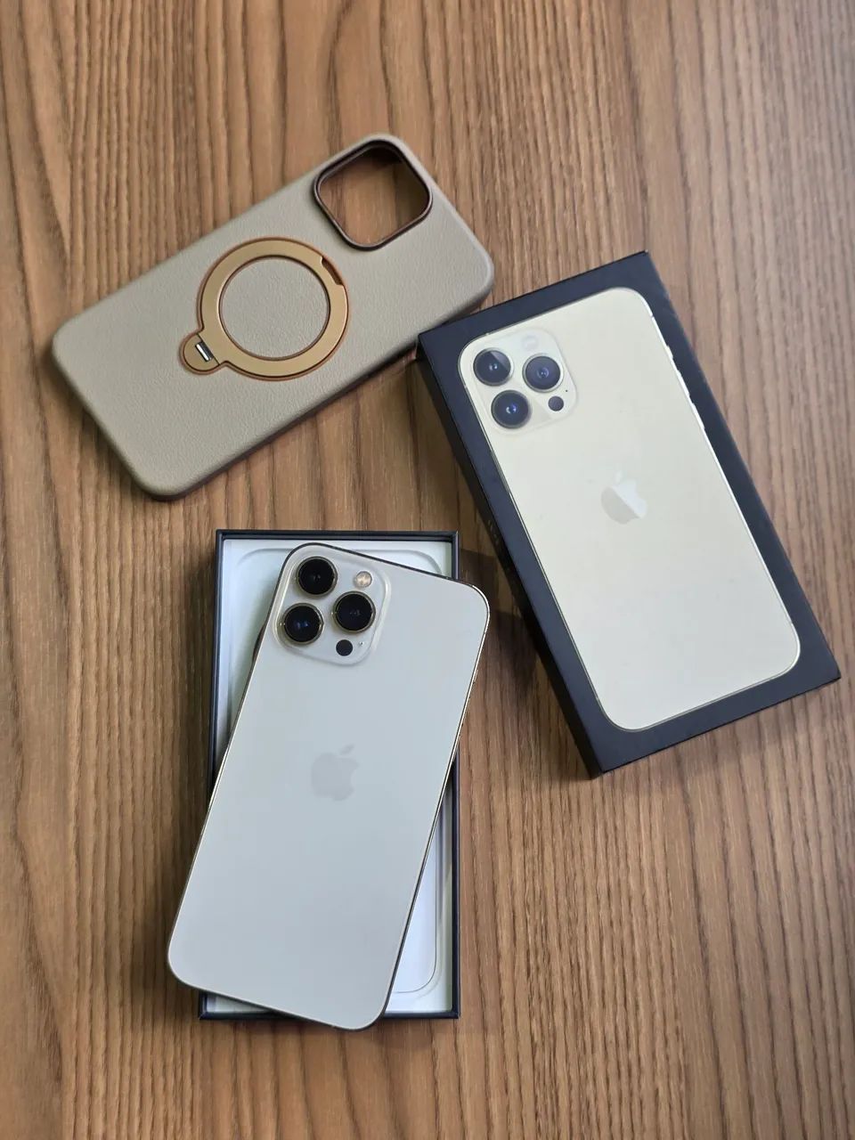 IPhone 13 Pro Max 256GB Gold bem conservado 