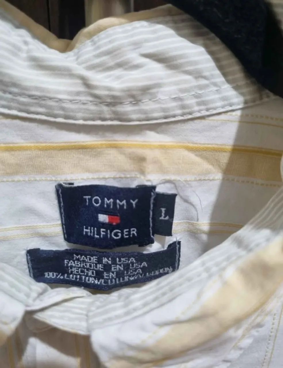 Camisa masculina Tommy Hilfiger listrada  - Foto 3