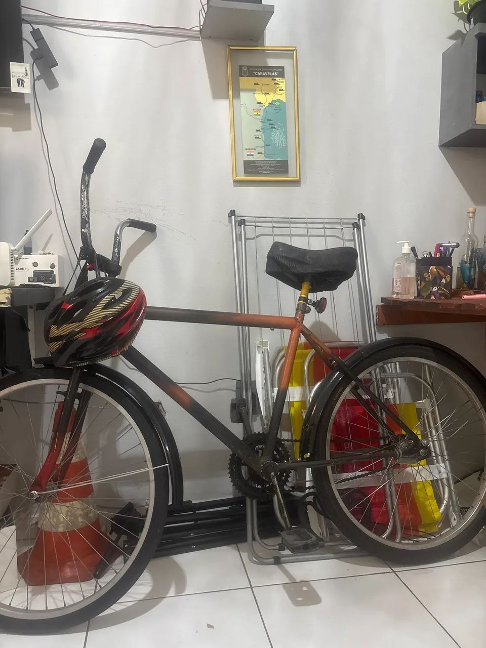 Bicicleta freio contra pedal 