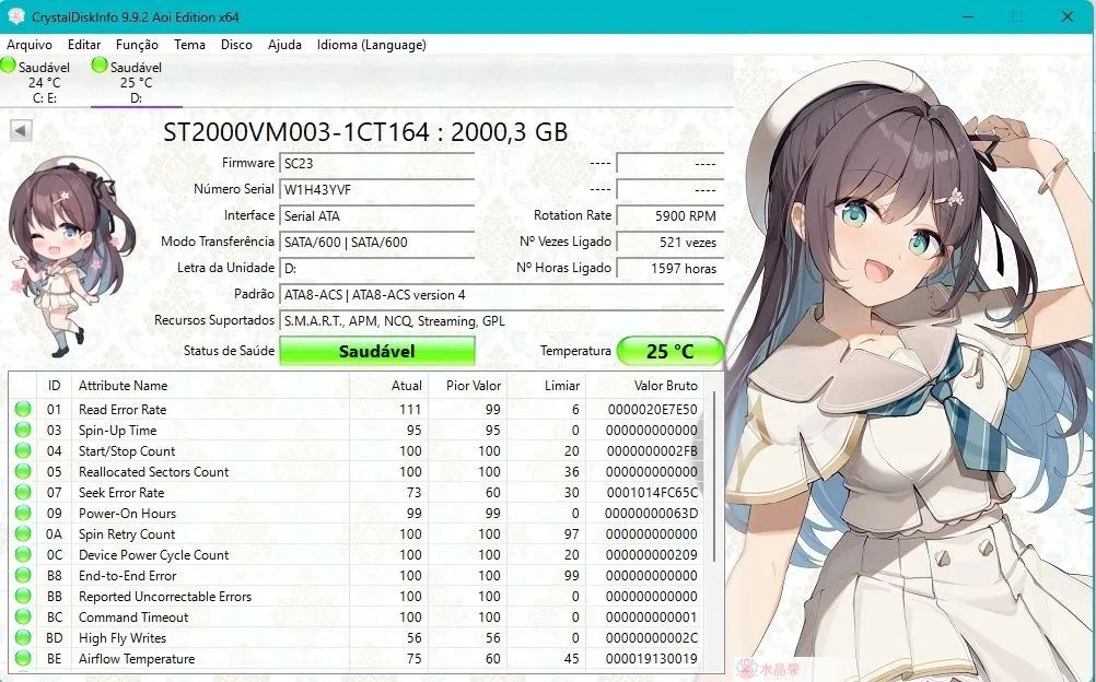 HD 2 TB Seagate 100% Saudável - Foto 2