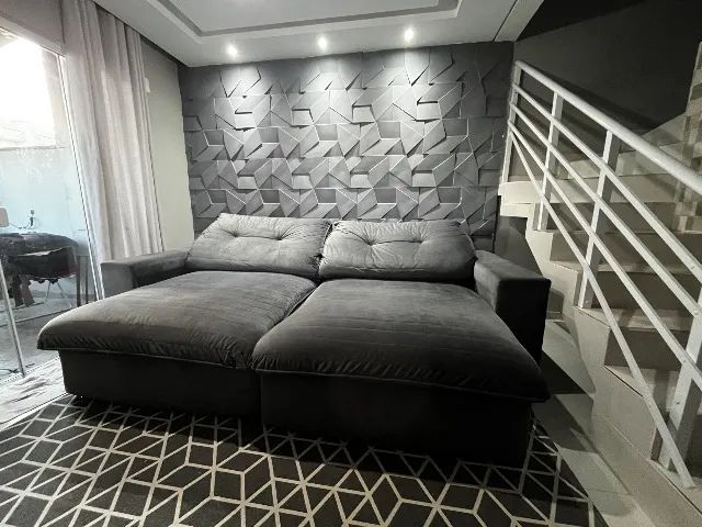 Sofá Retrátil - Cinza - Foto 3