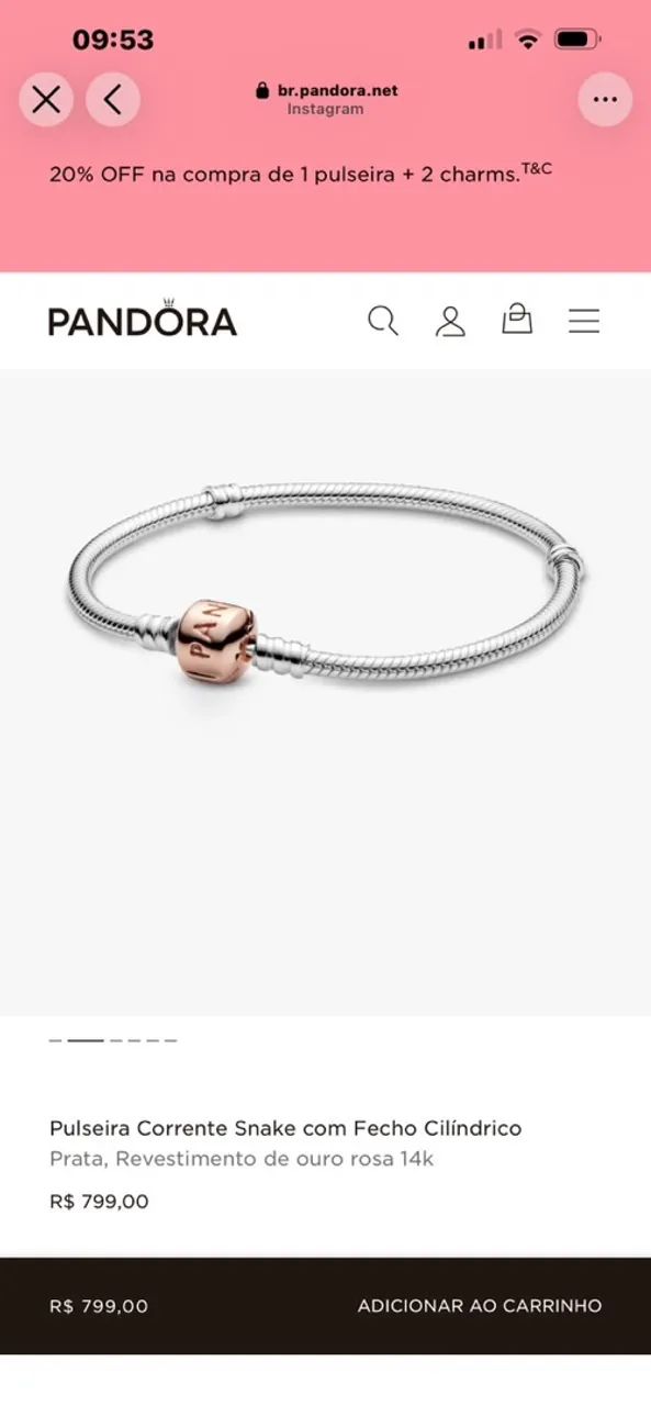 Pulseira Pandora  - Foto 2