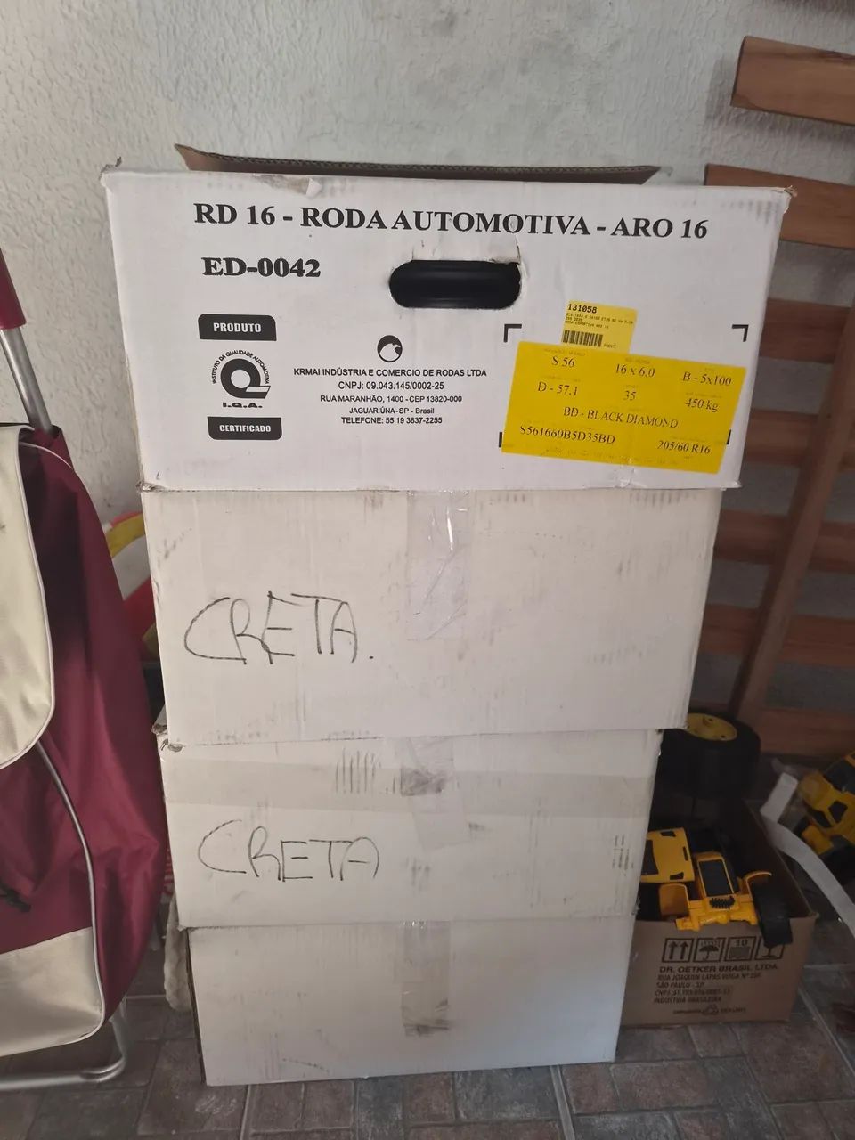 Roda ferro creta aro 16