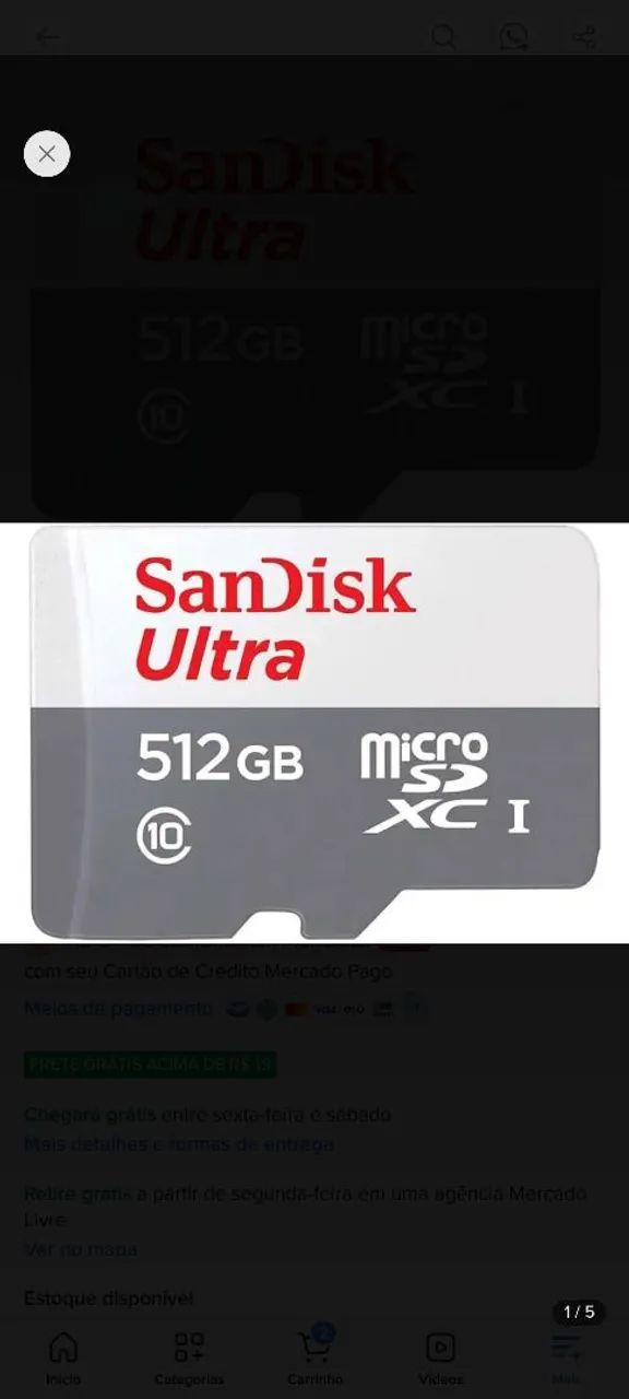 Micro sd 512 gigas (original) - Foto 2