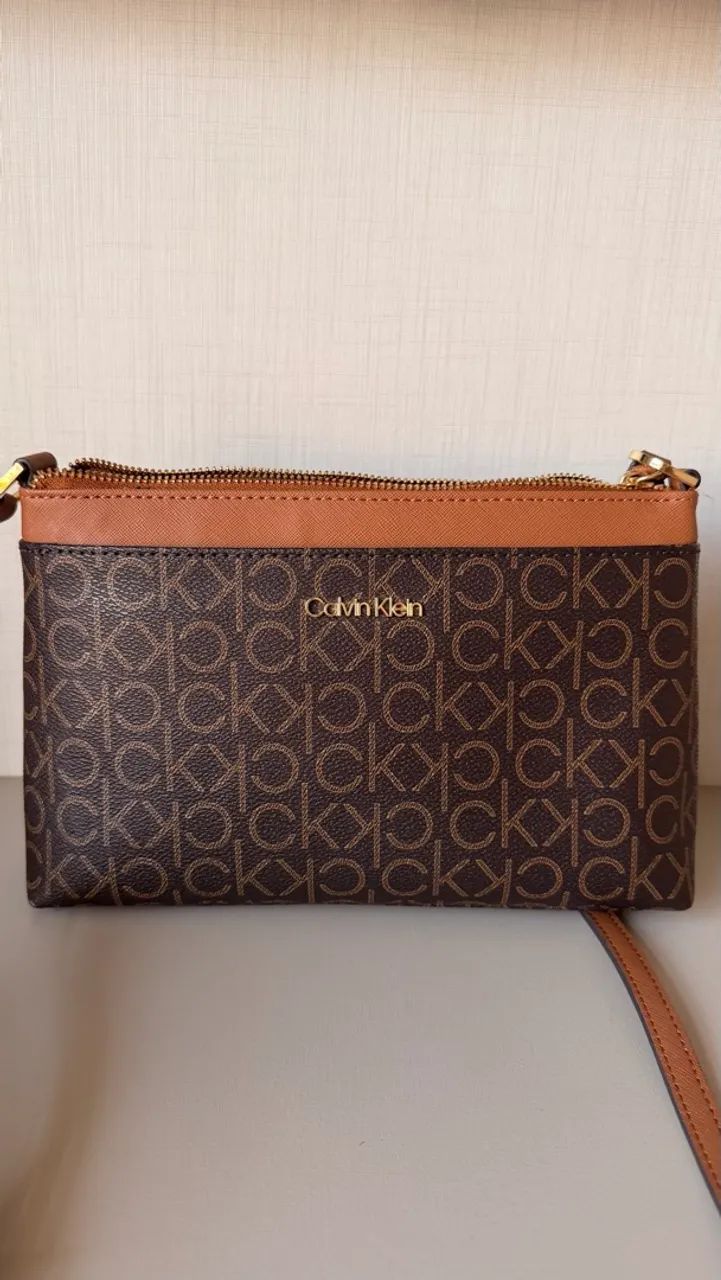 Calvin Klein Bolsa Nova Original em Couro - Foto 4