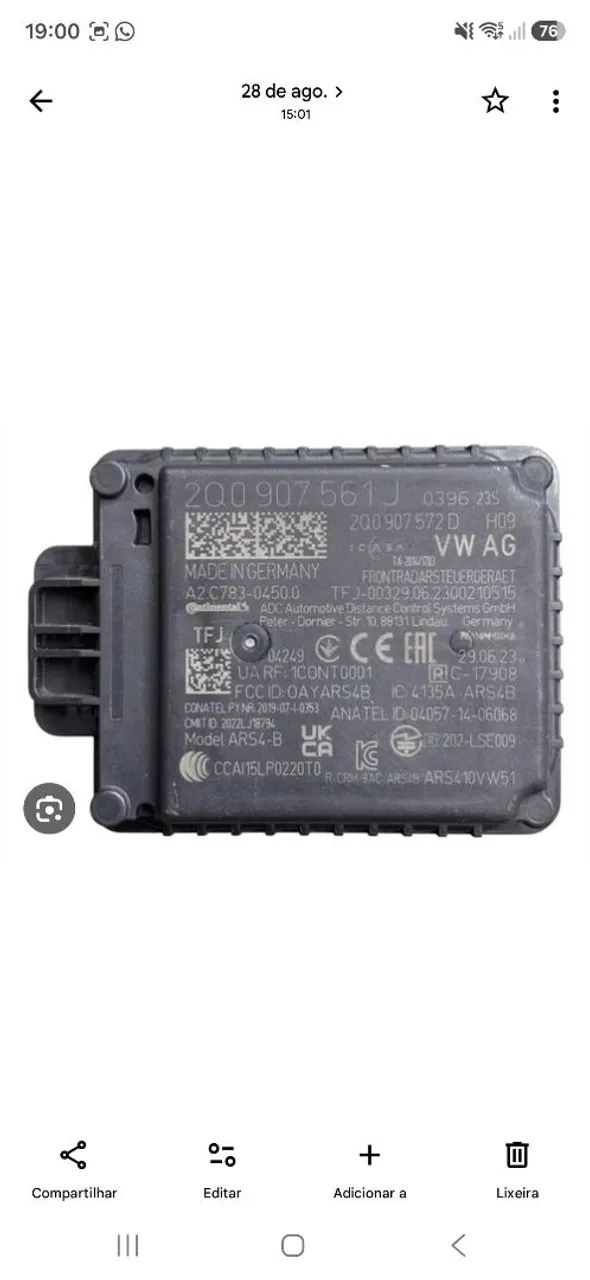Sensor radar volkswagem  - Foto 2