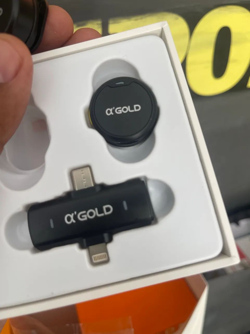 Microfone duplo Lapela pra iPhone ou Tipo C - Foto 5