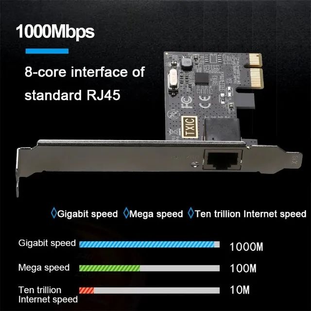 Placa De Rede Lan Gigabit Pci-e 10/100/1000 Mbps - Foto 3